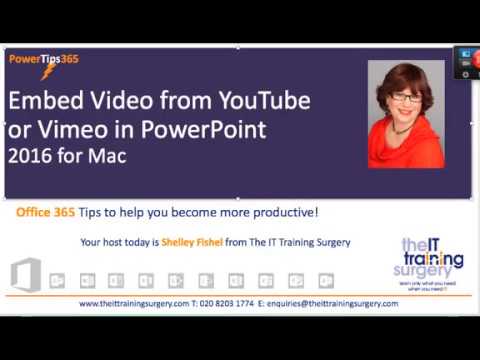 how do you play youtube videos in powerpoint 2011 for mac